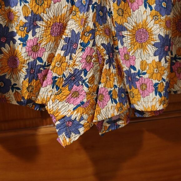 Forever 21 Floral Orange and Blue Loungewear Shorts 1X - Picture 7 of 11